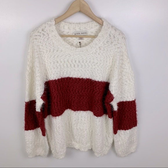 Knox Rose Crewneck Colorblock Pullover Sweater XXL